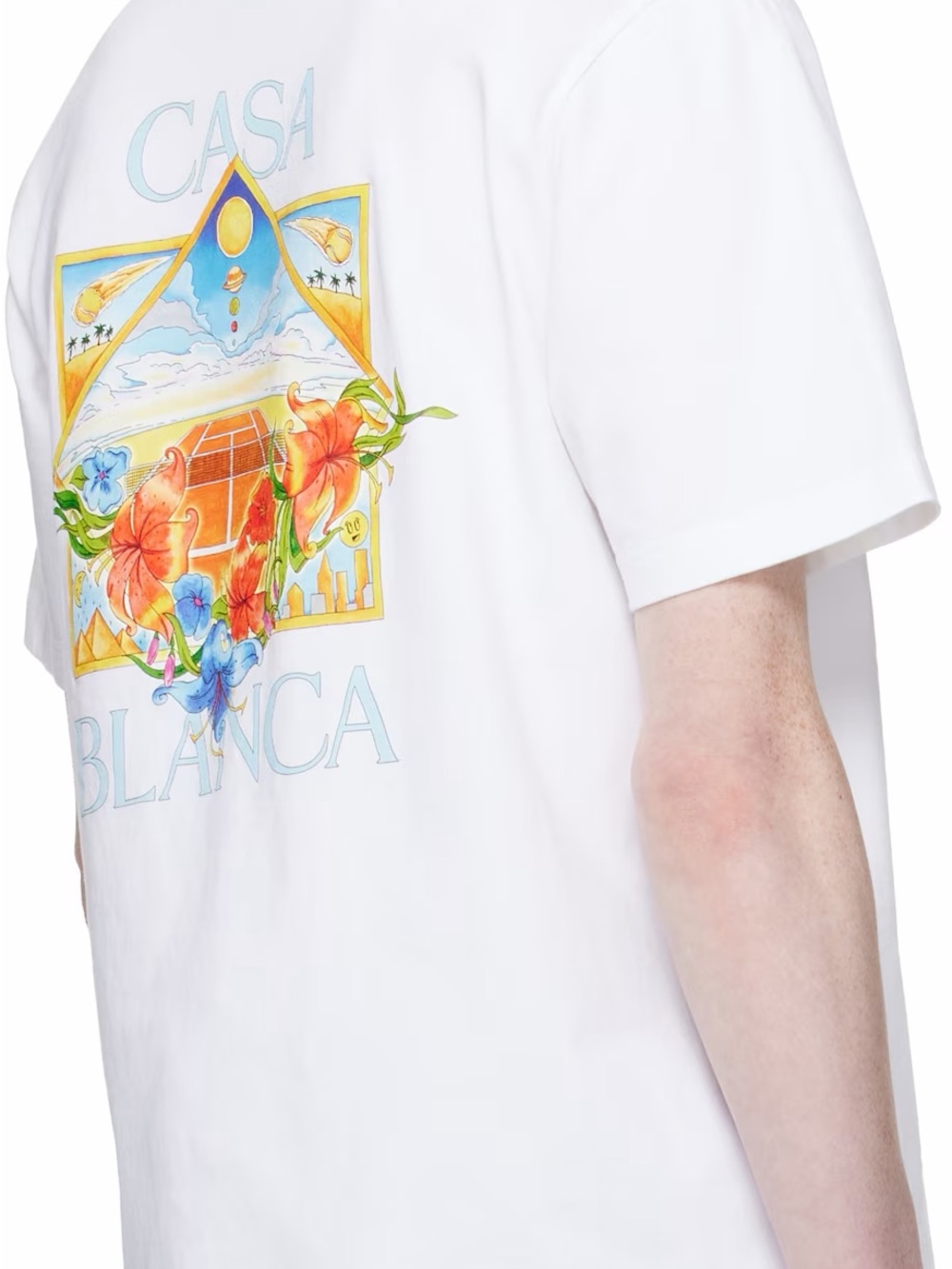 Casablanca Paris Tennis Landscape Classic T-Shirt White – SS26